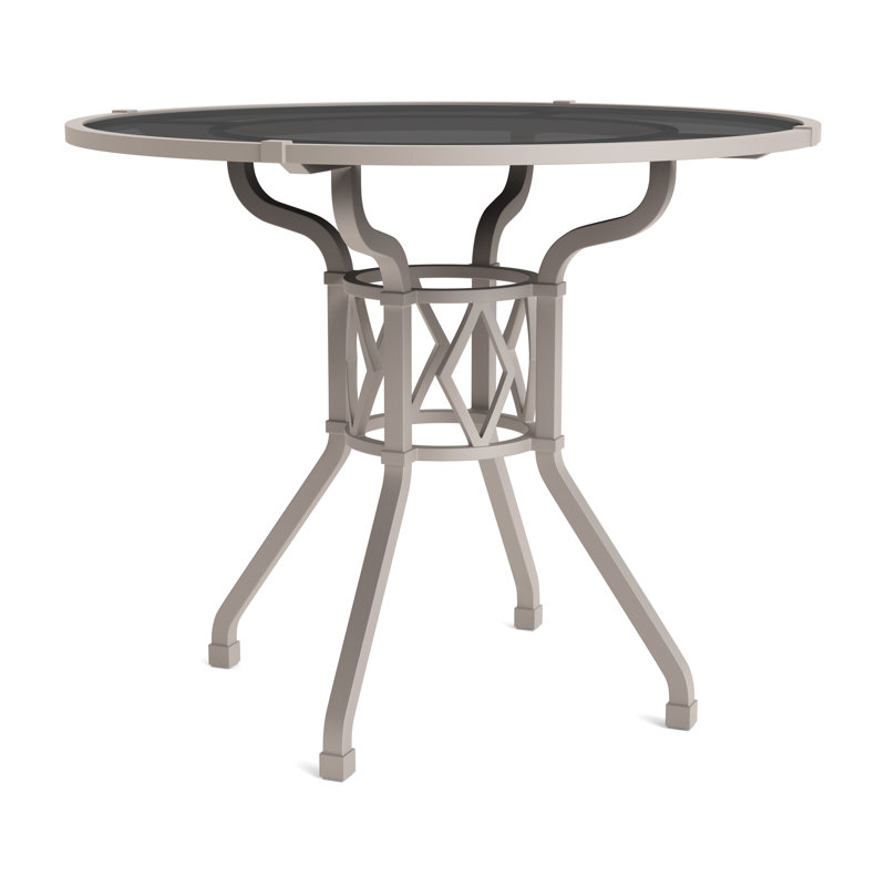 Venetian Outdoor Round Dining Table, 36" D, Dove Smooth