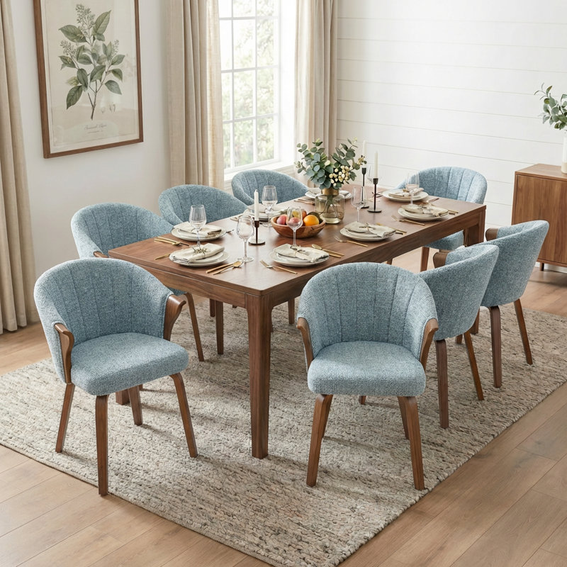 Milano Upholstered Dining Chair, Blue