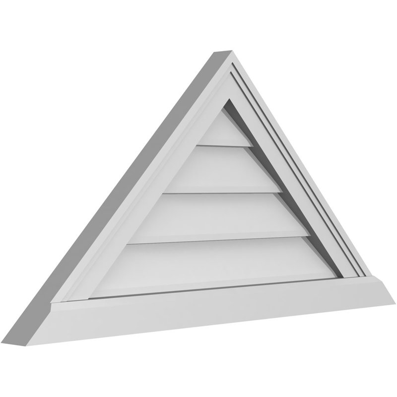 Ventilateur à pignon en uréthane non fonctionnel à fixation triangulaire brun clair 12/12, H 16 po x l 32 po x P 2 po