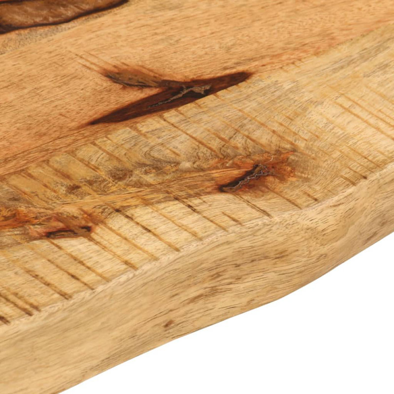 Plateau de table en bois de manguier naturel vidaXL, H 1,5 po x l 27,6 po x P 11,8 po