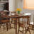 Retro Nut-Brown Oval Solid Wood Dining Table