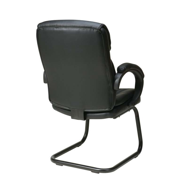 Chaise de salle d'attente en cuir avec cadre en métal Nasma