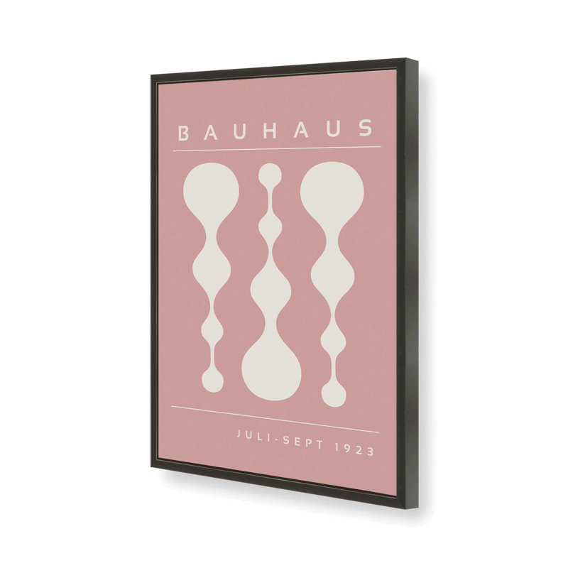 Pink Retro Bauhaus II, impression dans un cadre, H 15 po x l 12 po x P 1,25 po, Reproduction encadrée sans passe-partout