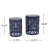 Navy Blue Metal End Table - Modern Iron Cut Feature, Powder-Coated Frame, Instant Use Tables Decoration In Blue, Iron, No Assembly Needed-483215500