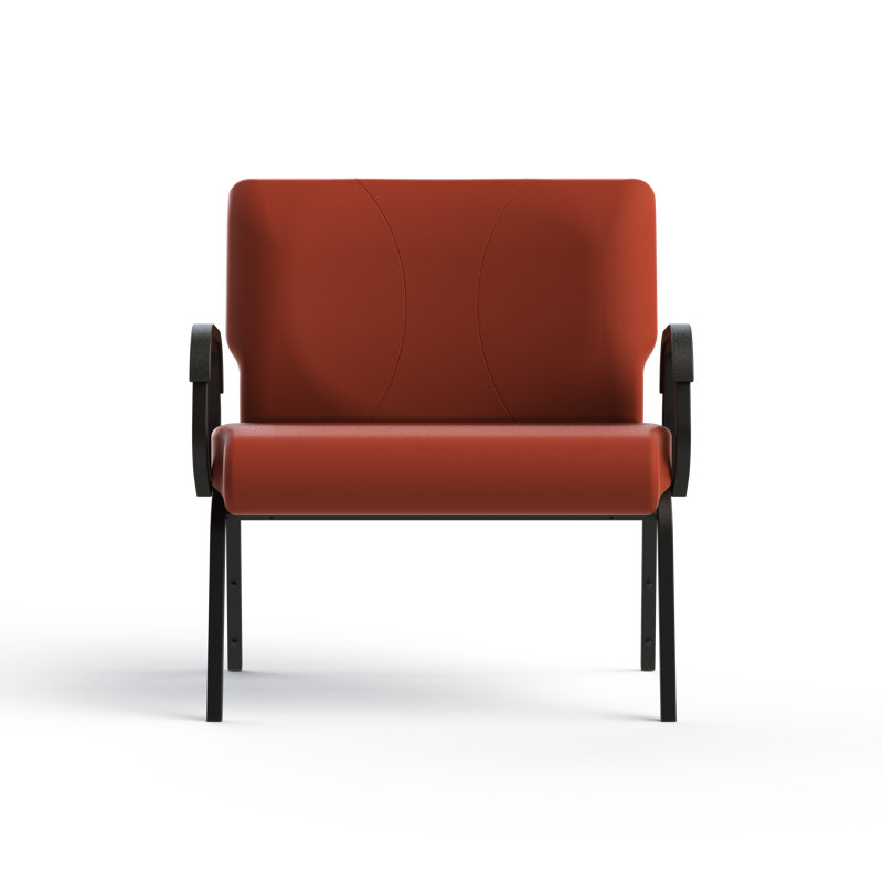 Chaise avec accoudoirs, Rouge