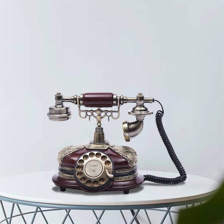 YYBSH Vintage Handset Landline Rotary Dial Telephone & Reviews