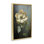 «White Floret Petals», toile flottante brune encadrée par Petals Prints Design