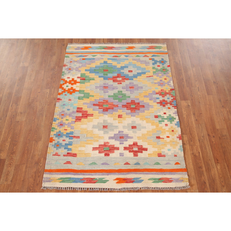 Reversible Wool Kilim Oriental Rug 4x5