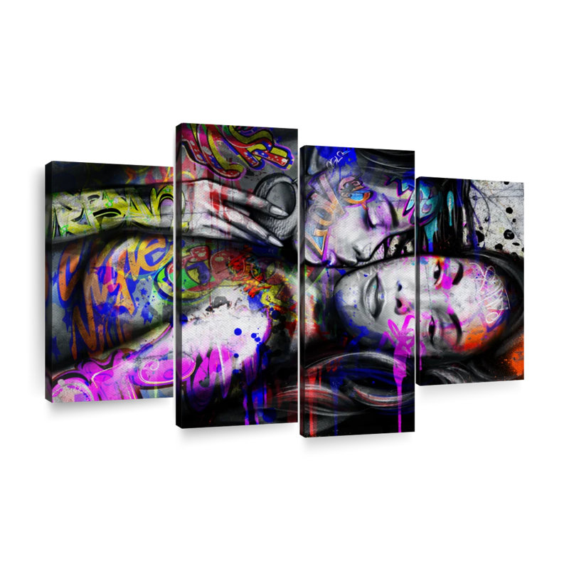 «African Affection», reproduction sur toile, H 32 po x l 52 po x P 1,25 po