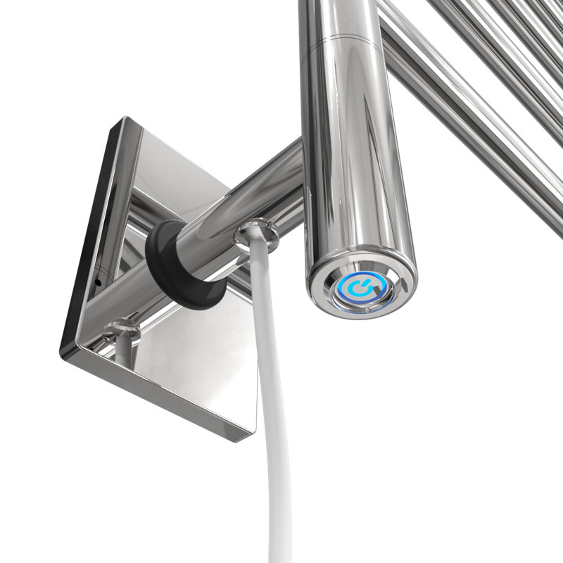 Swivel Wall Mounted Electric Towel Warmer, Polished Stainless Steel