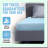 ComfyStretch Sky Blue Queen Fitted Sheet - Poly Cotton Blend, 4-Way Elastic Deep Pocket, Fade Resistant, Wrinkle-Free Bedding
