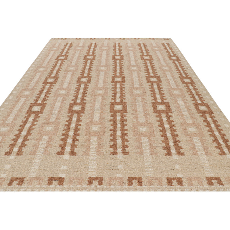 Scandinavian Wool Geometric Area Rug, Runner 2'6" x 10'
