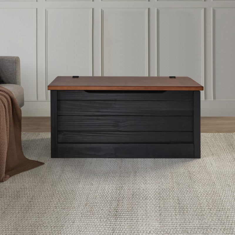 Cottage Blanket Box, Black