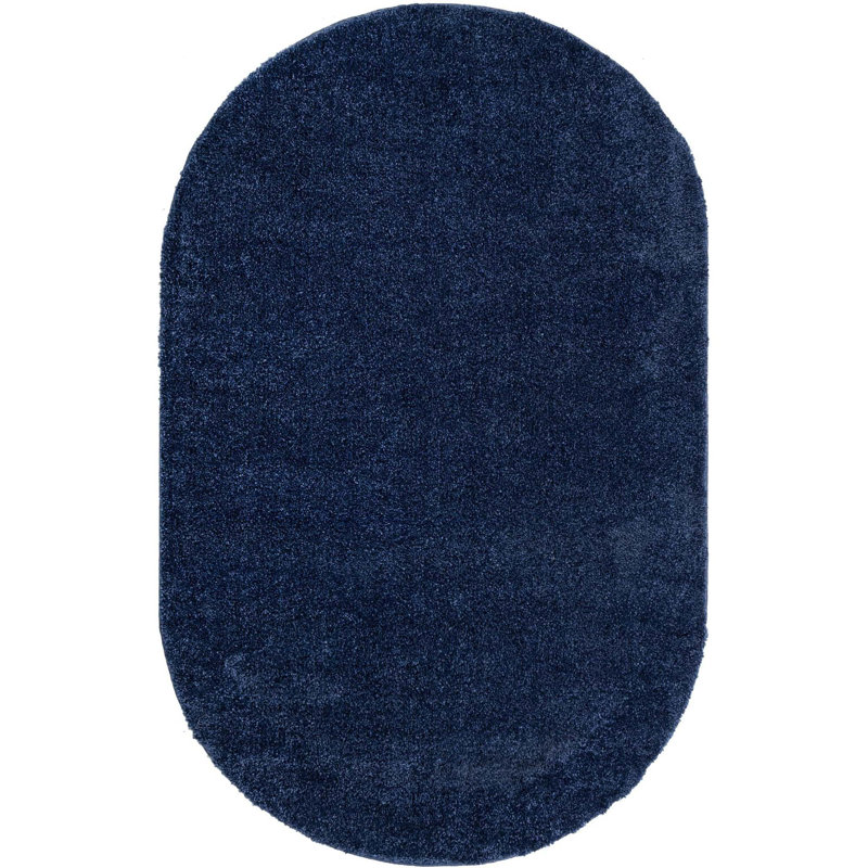 Zuniga Rug, Oval 3'3" x 5'3", Navy Blue