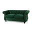 Moderne en velours, profond, garniture cloutée, accoudoirs roulés, l 62,05 po x P 33,09 po, H 28,53 po