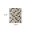 Tapis géométrique beige tissé à la machine 5 pi x 8 pi résistant aux taches