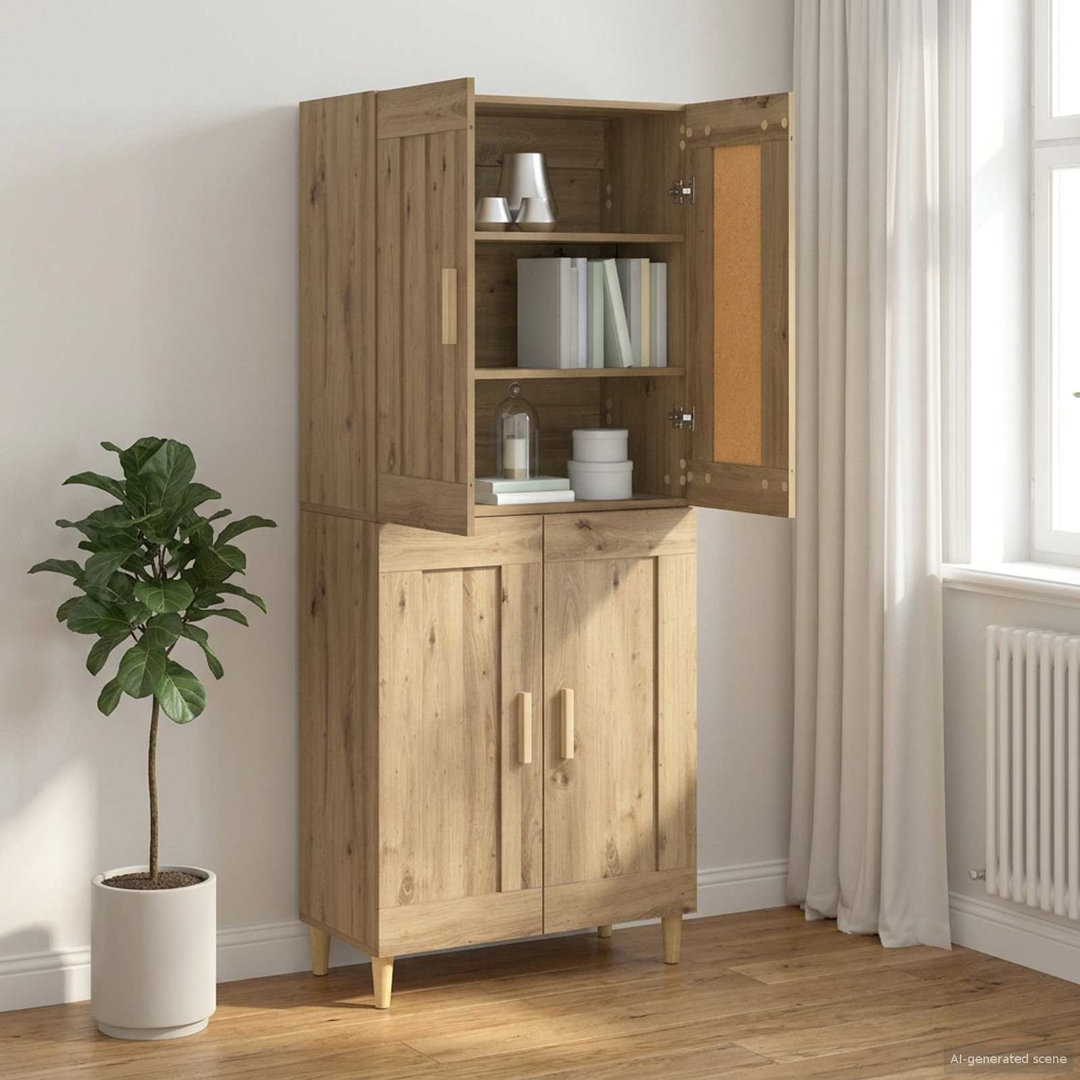 Sideboard Engineered Wood Side Cabinet Home Organiser Multi Colours