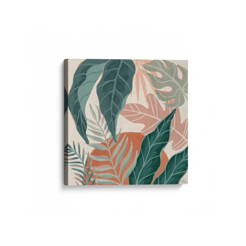 «Tropical Leaves II», reproduction sur toile tendue, H 24 po x l 24 po