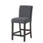 Ensemble de 2 chaises à hauteur de comptoir Ghy, tissu, bois d'acacia massif-109470240