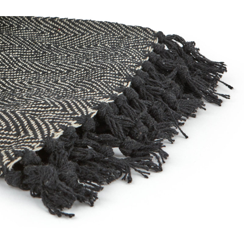 Meurer Throw Blanket, Black, W178 x L254cm