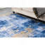 Tapis bleu super doux à motif abstrait lavable à la machine-664116866