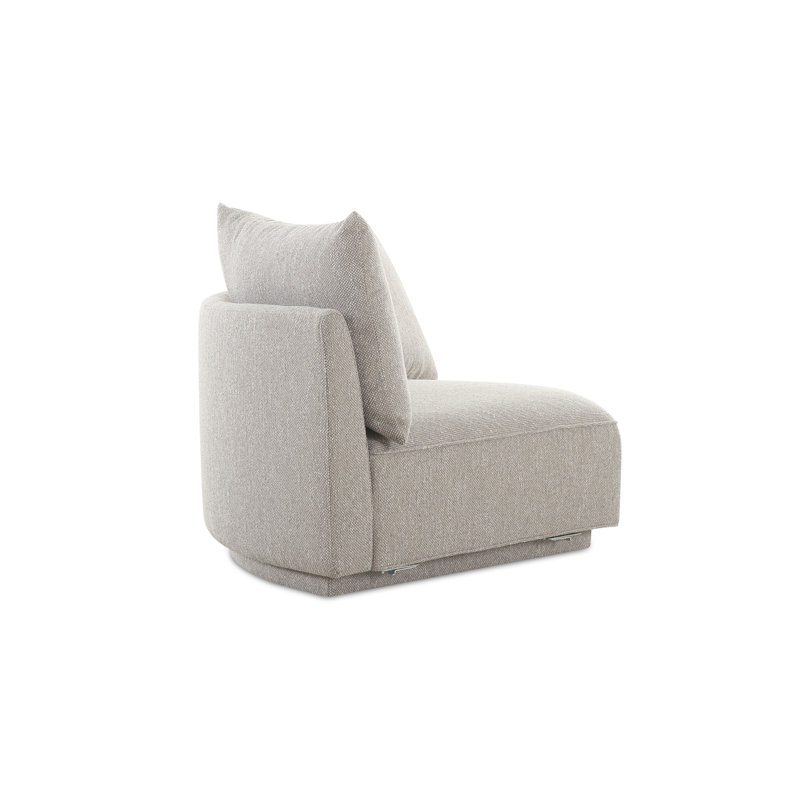 Catalya Upholstered Corner Chair, Novax Light Grey Boucle