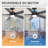 42" 5-Blade Ceiling Fan with LED Light and Remote, 6 Speeds Reversible DC Motor, 3CCT LED