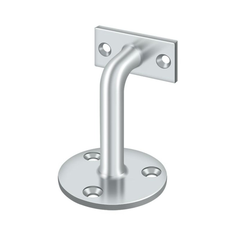 Support de garde-corps plat 22835D22AAC341938EC2292588F16F2C Chrome poli, Chrome poli