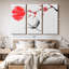 «Japanese Crane», 3 pièces sur toile-98562183