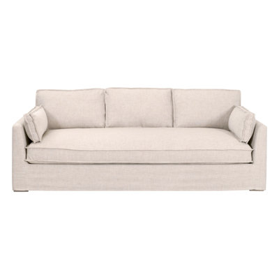 90" Thea Taper Polyester Upholstered Slipcover Outdoor Sofa