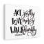 Act Justly, Love Mercy, Walk Humbly Micah 6:8 1 Piece Wrapped Canvas Wall Art-358981872