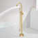 2 Handle Floor Mounted Freestanding Tub Filler with Brass Two-Function Handshower and Diverter