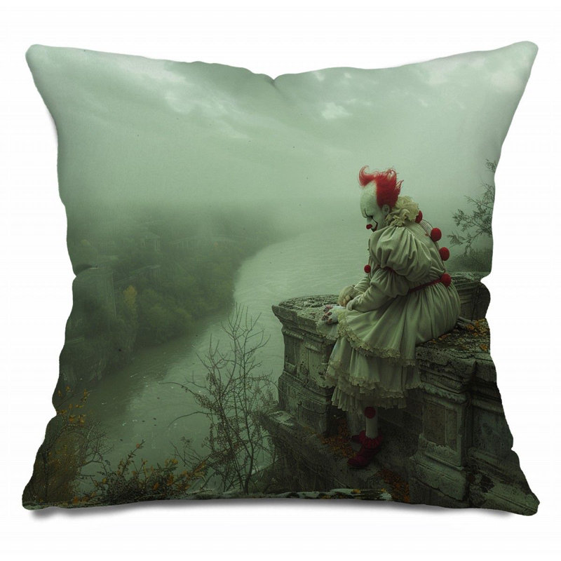Coussin Trendy, Vert / noir / gris, H 26 po x l 26 po