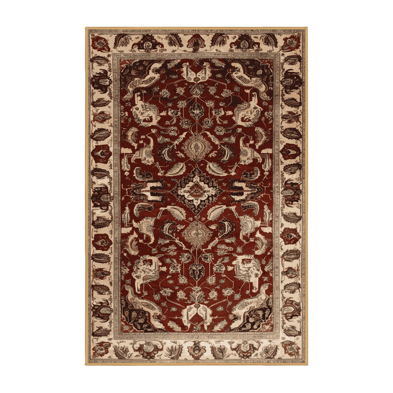 Tapis brun lavable à la machine, Rectangle de 5 pi x 8 pi
