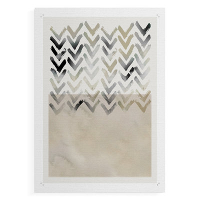 Chevron neutre - impression sur toile seulement - non encadrée