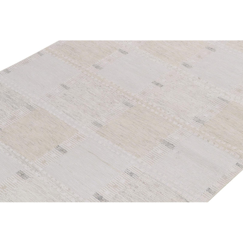Scandinavian Wool Geometric Area Rug, Rectangle 9' x 12'