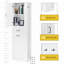Grande armoire de rangement autoportante avec compartiment inclinable et tablettes réglables-928836103