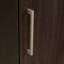 Armoire de rangement de coin contemporaine avec 5 tablettes, finition brune
