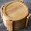 Ridgley Bamboo Round 6 Piece Coaster Set With Holder