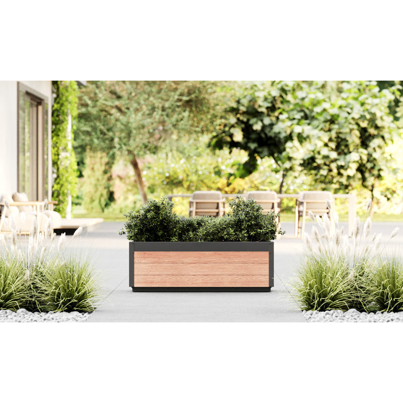 Delta Modern Vinyl Planter,, Brown, 15.5'' H x 45'' W x 17'' D