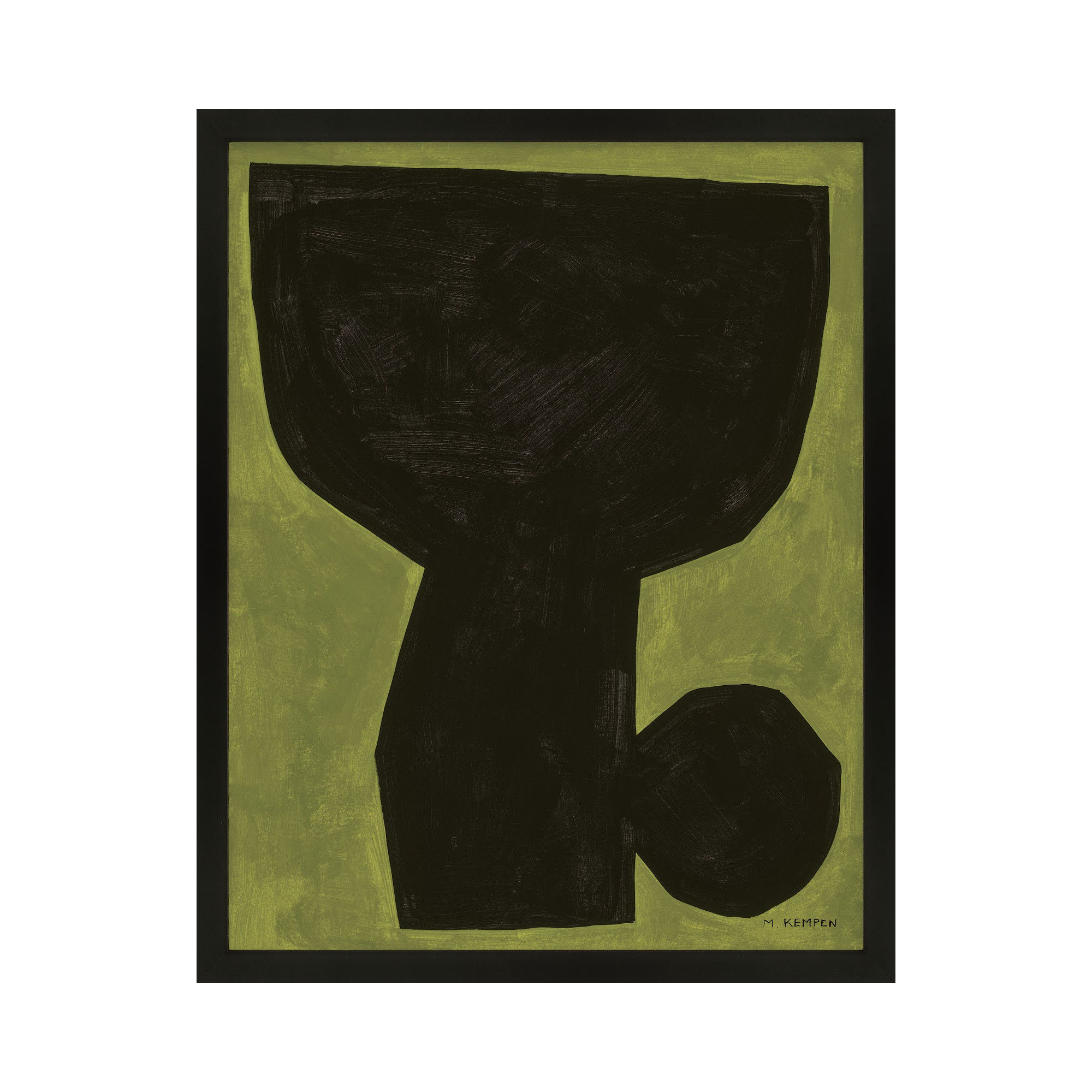 Module On Green 1 by Michael Kempen, Black, 30" H x 24" W x 1.25" D