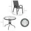 Five-Piece Steel Patio Set, with Glass-Top Table-116112583