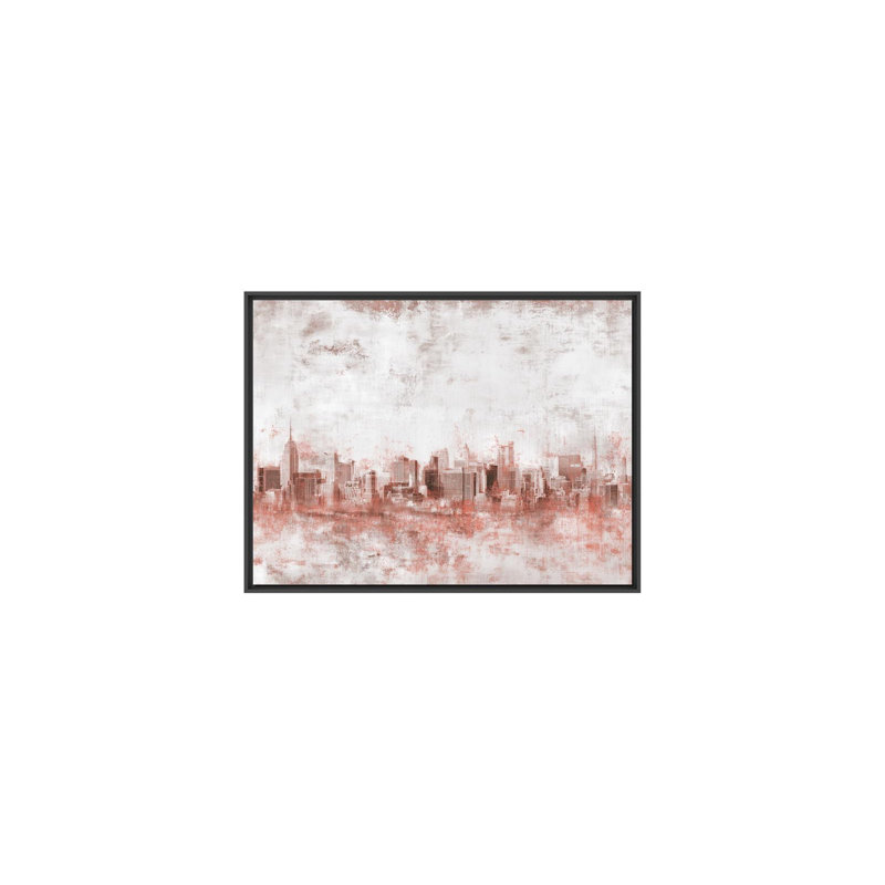 Skyline in Red, 53" H x 40" W