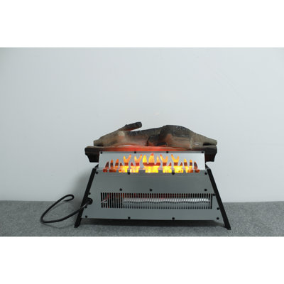 23 Inch Electric Fireplace  3D Log Set Insert, Infrared Fireplace Heater For Indoor