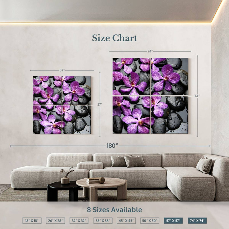 Kerrick Zen Pebbles V, 57'' H x 57'' W