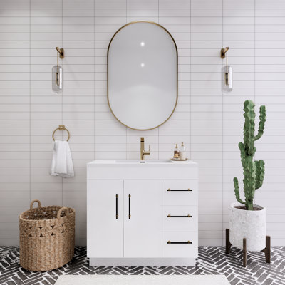 36'' Single Bathroom Vanity with Acrylic Top