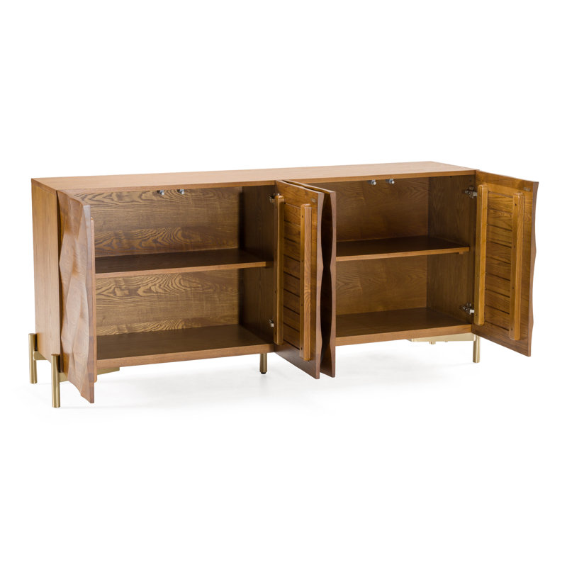 Solstice - Or moderne + buffet noyer