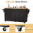 59" Kitchen Island W/sliding Drop Leaf And Storage Doors & Adjustable Shelves, Rolling Mobile Island Table With /spice Rack & Towel Rack & Drawers For Dining Room Kitchen Dining Room 