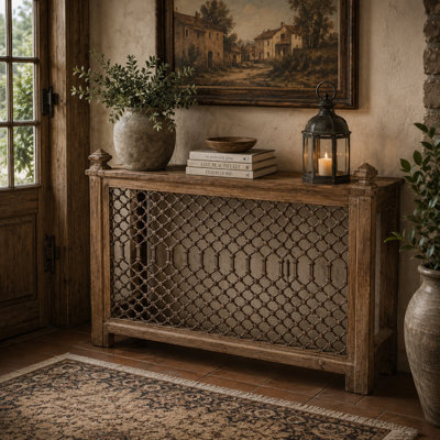 Solid Wood Console Table, 49x16x34