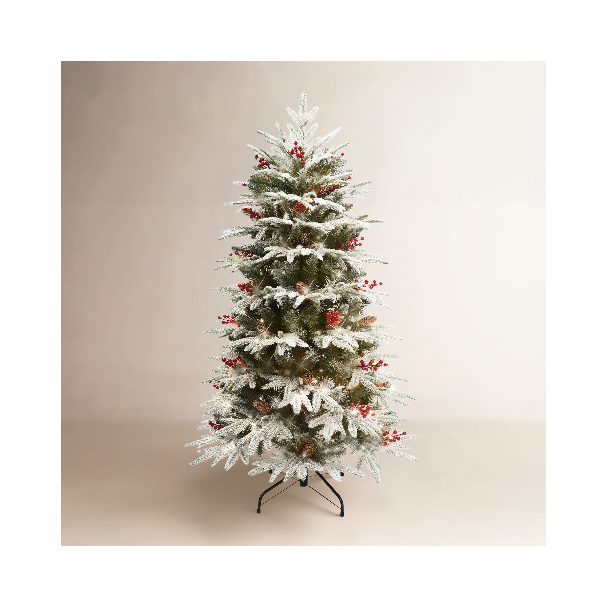 54' Lighted Artificial Fir Christmas Tree